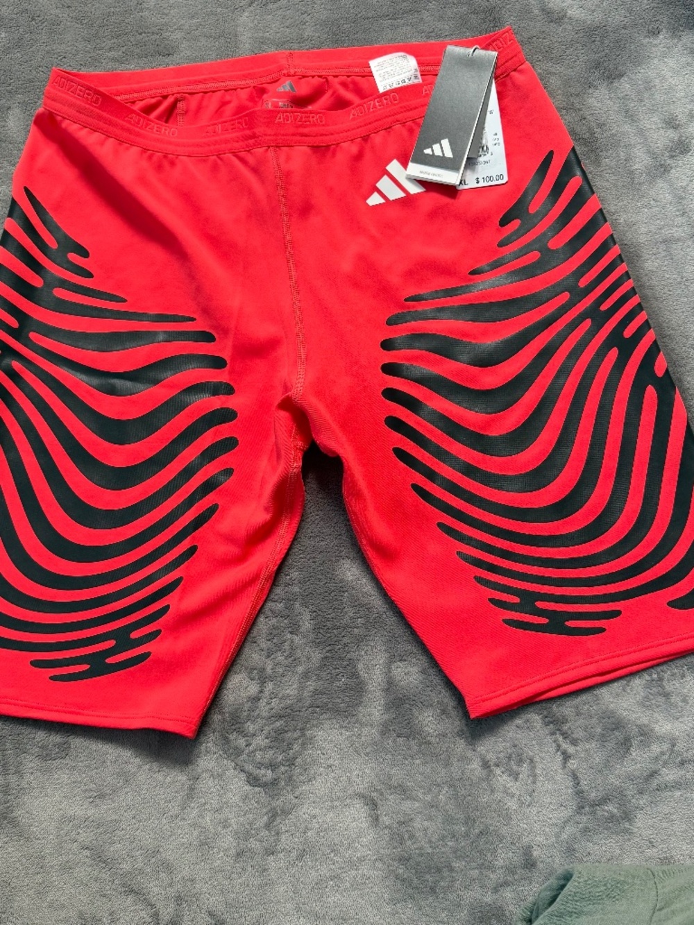 NWT Adidas ADIZERO Rheon Pro Elite Women Running Half Tights Red ($100)